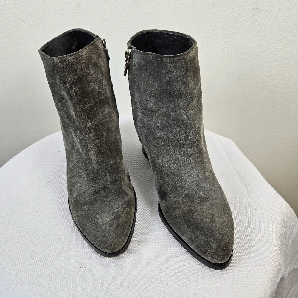 Alexander Wang Suede Leather Gabi Boots Size 39 US 9 Gray